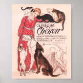Clinique Cheron  Dog Cat Steinlen Poster (Voorkant)