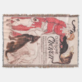 Clinique Cheron  Dog Cat Steinlen Poster Deken (Voorkant)