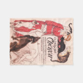 Clinique Cheron Dog Cat Steinlen Poster Fleece Deken (Voorkant (Horizontaal))