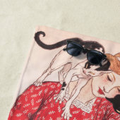 Clinique Cheron Dog Cat Steinlen Poster Strandlaken (In situ)