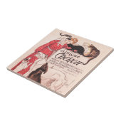 Clinique Cheron Dog Cat Steinlen Poster Tegeltje (Zijkant)