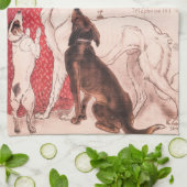 Clinique Cheron  Dog Cat Steinlen Poster Theedoek (Gevouwen)