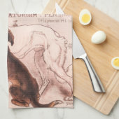 Clinique Cheron  Dog Cat Steinlen Poster Theedoek (Quarter Fold)