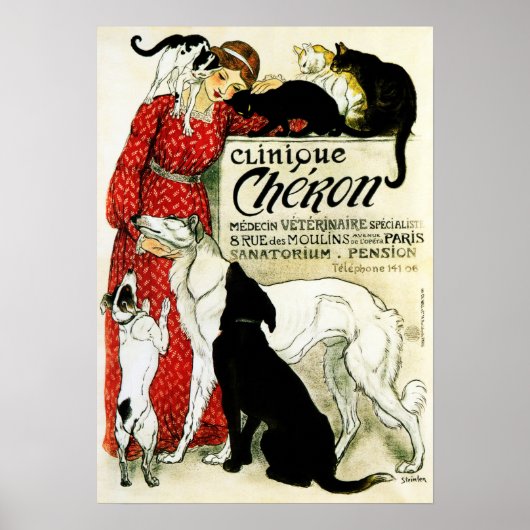 CLINIQUE CHERON Pet Clinic door Theopolide Steinle Poster (Voorkant)