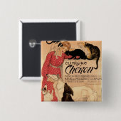Clinique Cheron Vierkante Button 5,1 Cm (Voorkant /achterkant)