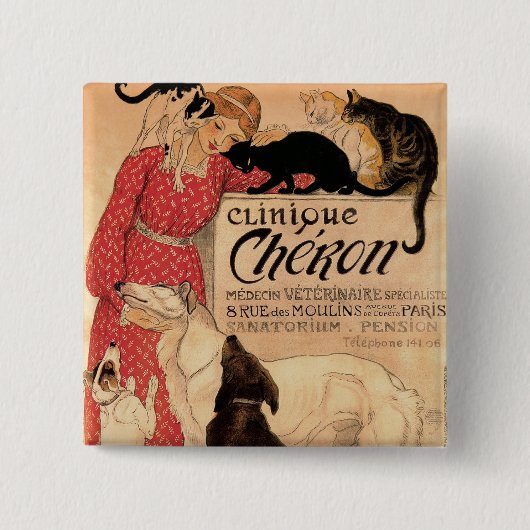 Clinique Cheron Vierkante Button 5,1 Cm (Voorkant)