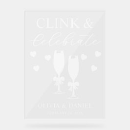 Clink & Celebrate Trouwreceptie Acryl Bord
