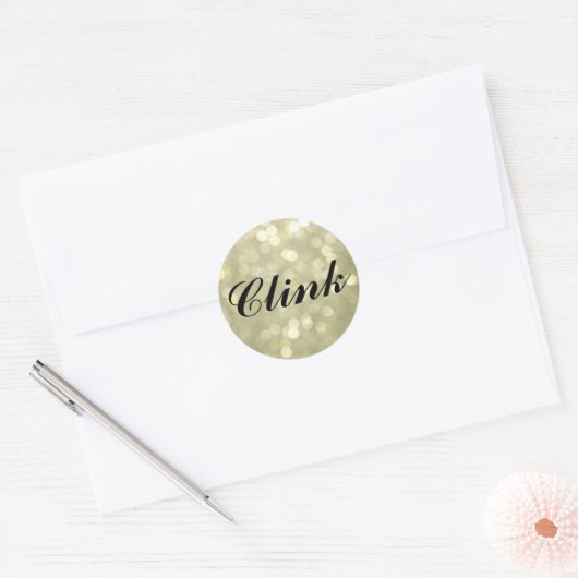 Clink op Champagne Bubbles Sticker (Envelop)