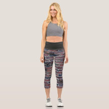 Clinker Brick High Waisted Capris