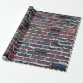 Clinker Brick Wrapping Paper Cadeaupapier (Uitgerold)
