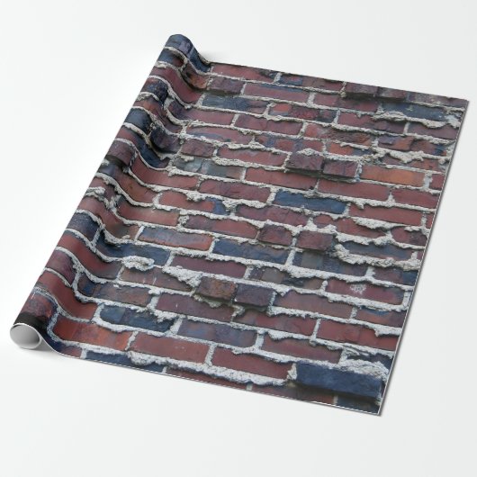 Clinker Brick Wrapping Paper Cadeaupapier (Uitgerold)