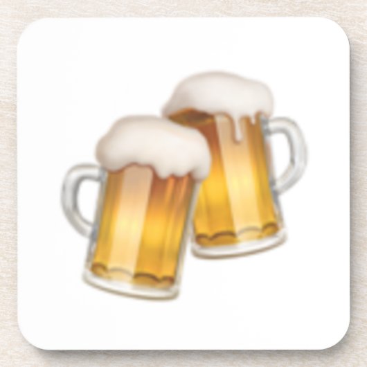 Clinking Beer Mokken - Emoji Drankjes Onderzetter (Voorkant)