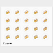Clinking Beer Mokken - Emoji Ronde Sticker (Vel)