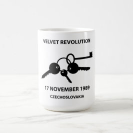 Clinking keys - velvet revolution symbol koffiemok