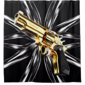 Clint Eastwood Pistool Actie Douche Fun Play Douchegordijn (Voorkant)