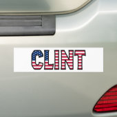 Clint Name Vorname USA Aufkleber Sticker Auto (Op auto)