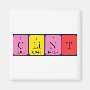 Clint periodieke table name magnet