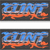 Clint Vorname Name Graffiti Aufkleber Sticker (Voorkant)