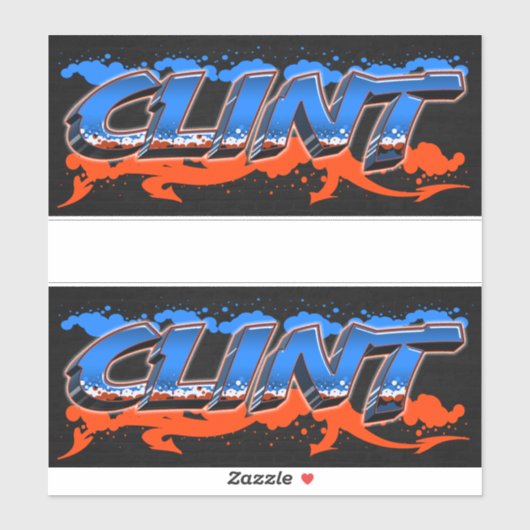 Clint Vorname Name Graffiti Aufkleber Sticker (Vel)