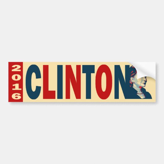 Clinton 2016 bumpersticker (Voorkant)