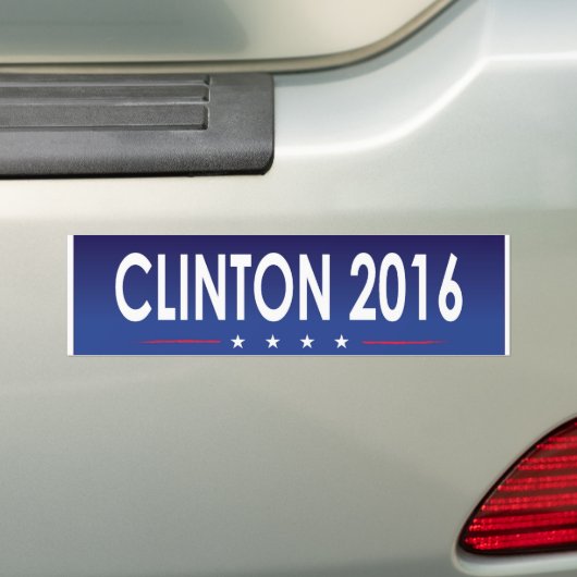 Clinton 2016 bumpersticker (Op auto)