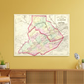 Clinton, centrumgraafschappen canvas afdruk (Insitu (Woonkamer))