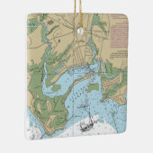 Clinton CT Nautical Chart Keramisch Ornament (Rechts)