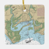 Clinton CT Nautical Chart Keramisch Ornament (Voorkant)