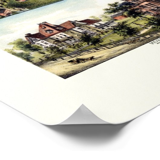 Clinton, CT Panoramic Map - 1881 Poster (Hoek)