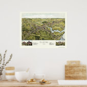 Clinton, CT Panoramic Map - 1881 Poster (Keuken)
