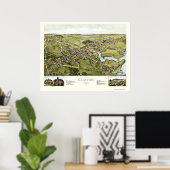 Clinton, CT Panoramic Map - 1881 Poster (Thuiskantoor)