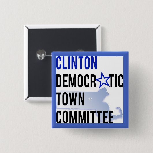 Clinton DTC Square Lapel Button (Voorkant /achterkant)
