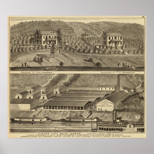 Clinton Fire Brick Works Anderson's landing Poster (Voorkant)
