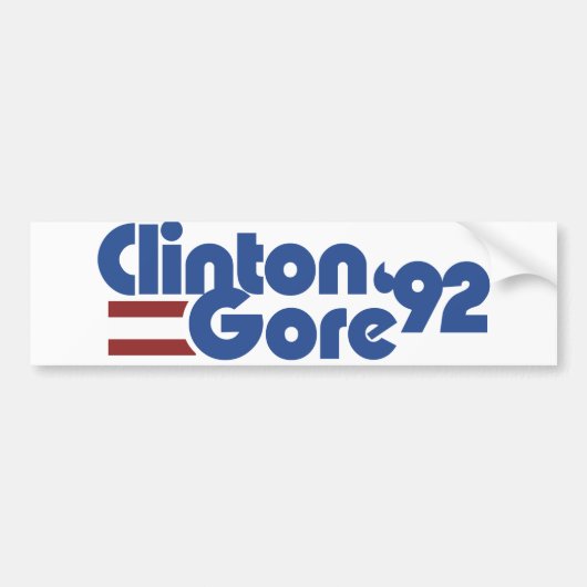 Clinton Gore 1992 Bumpersticker (Voorkant)