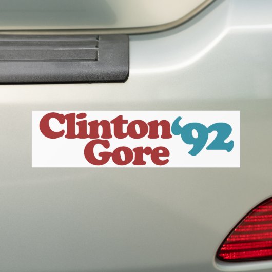 Clinton Gore 1992 Bumpersticker (Op auto)