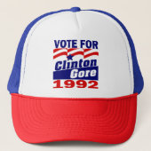 Clinton/Gore 1992 Trucker Pet (Voorkant)