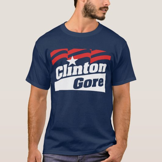 Clinton Gore 1996 Campaign  Clinton 1992 T-shirt (Voorkant)