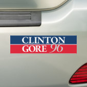 Clinton Gore 1996 Clinton 96 Bumpersticker (Op auto)