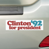 Clinton Gore 92 Bumpersticker (Op auto)