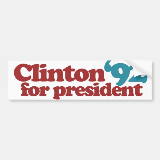 Clinton Gore 92 Bumpersticker (Voorkant)