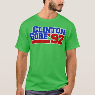  Clinton Gore 92 politiek T-shirt