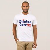 Clinton Gore 92 Retro Democraat T-shirt (Voorkant volledig)