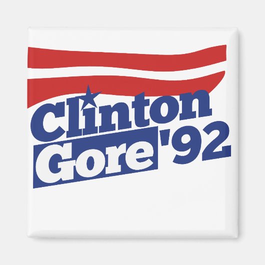 Clinton Gore 92 retro politiek Magneet (Voorkant)