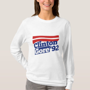 Clinton Gore 92 retro politiek T-shirt