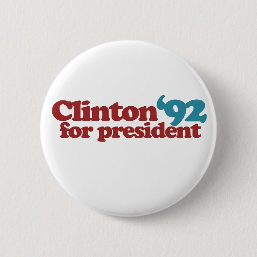 Clinton Gore 92 Ronde Button 5,7 Cm (Voorkant)