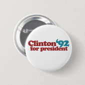 Clinton Gore 92 Ronde Button 5,7 Cm (Voorkant /achterkant)