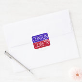 Clinton Gore 96 Afgesteld ontwerp Ronde Sticker (Envelop)