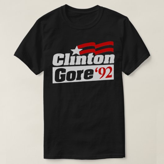 Clinton Gore Shirt  Retro Bill Clinton 92 E (Design voorkant)