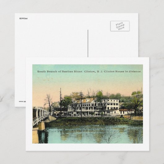 Clinton House, Clinton, NJ  Briefkaart (Voorkant / Achterkant)