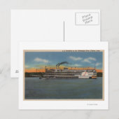 Clinton, IA - Uitzicht van S.S.President Briefkaart (Voorkant / Achterkant)